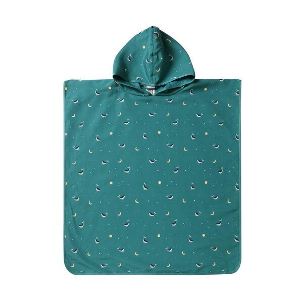 Poncho spiaggia Teal Whale