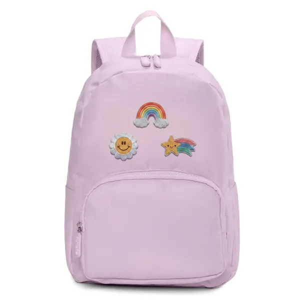 Zaino Solid Color Lavender+6 Toppe Autoadesive Happy Day